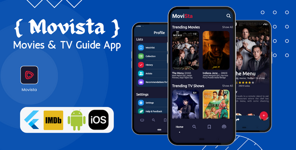 Movista v1.1 - Movies & TV Guide App | Flutter & IMDB API | Android & iOS image