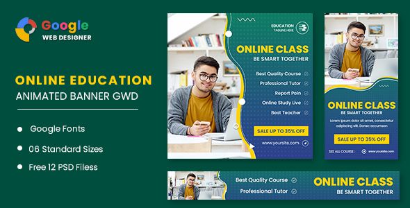 Online Class Animated Banner GWD image