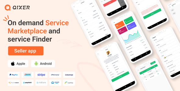 Qixer - Multi-Vendor On demand Service Marketplace  Seller App Flutter  Mobile 