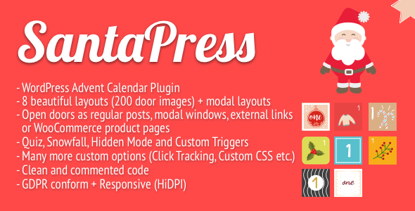 SantaPress - WordPress Advent Calendar Plugin & Quiz    