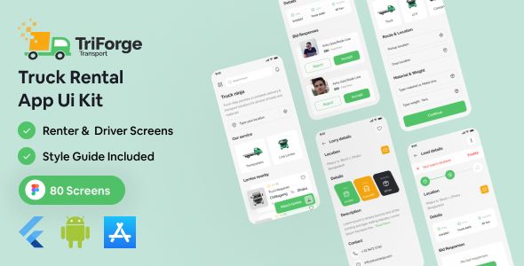 TriForge - Truck Renal Flutter App Ui Kit image
