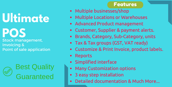 Ultimate POS - Best ERP, Stock Management, Point of Sale & Invoicing application    