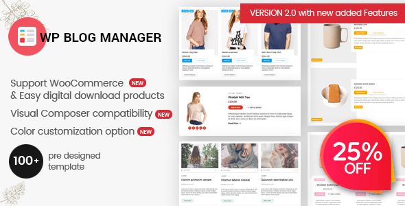 WP Blog Manager - Plugin to Manage / Design WordPress Blog image