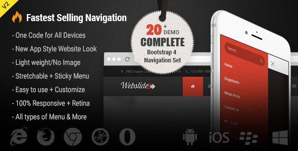 Web Slide - Bootstrap 4 Mega Menu Responsive    
