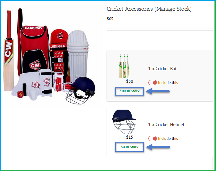 WooCommerce bundle - stock