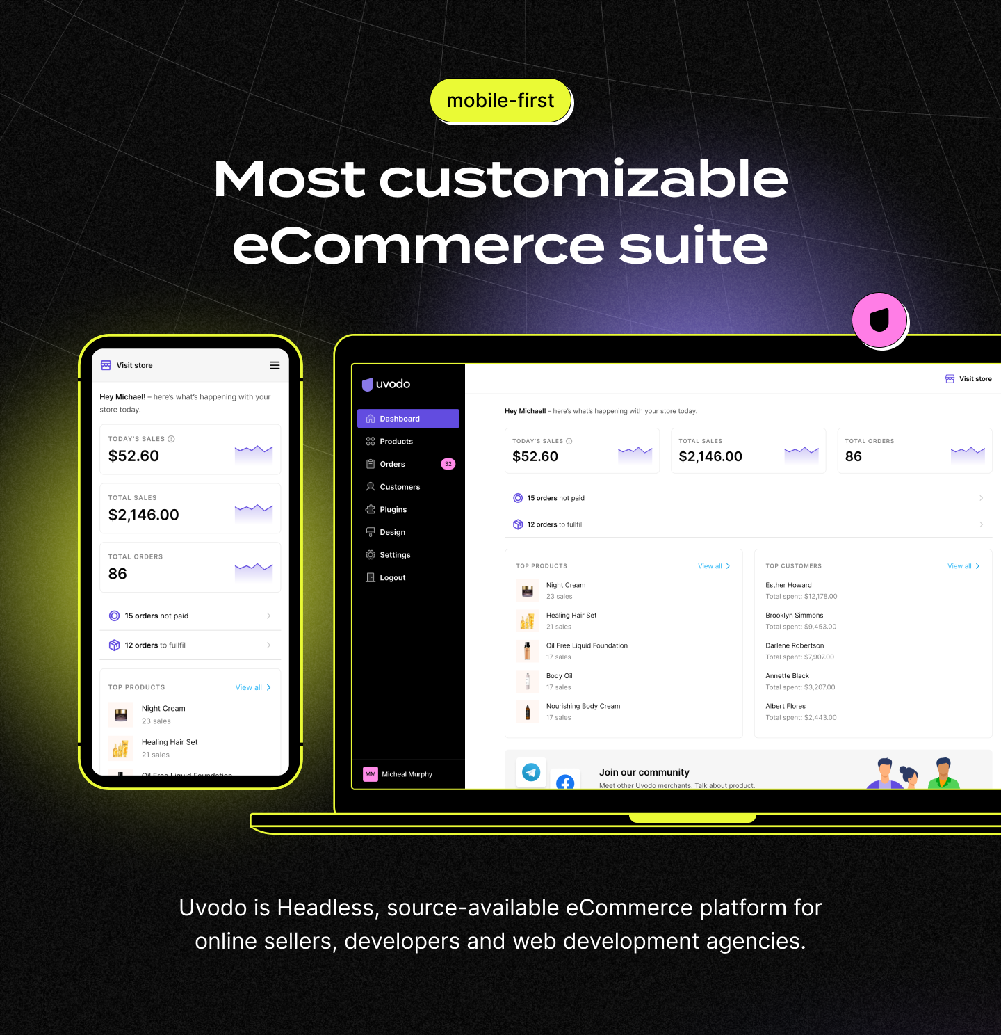 Uvodo - Headless eCommerce Platform PHP & JS (White Label) - 3