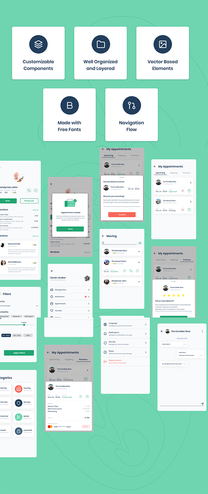 Handyman Services Flutter App Ui Template(Figma Included) - 5