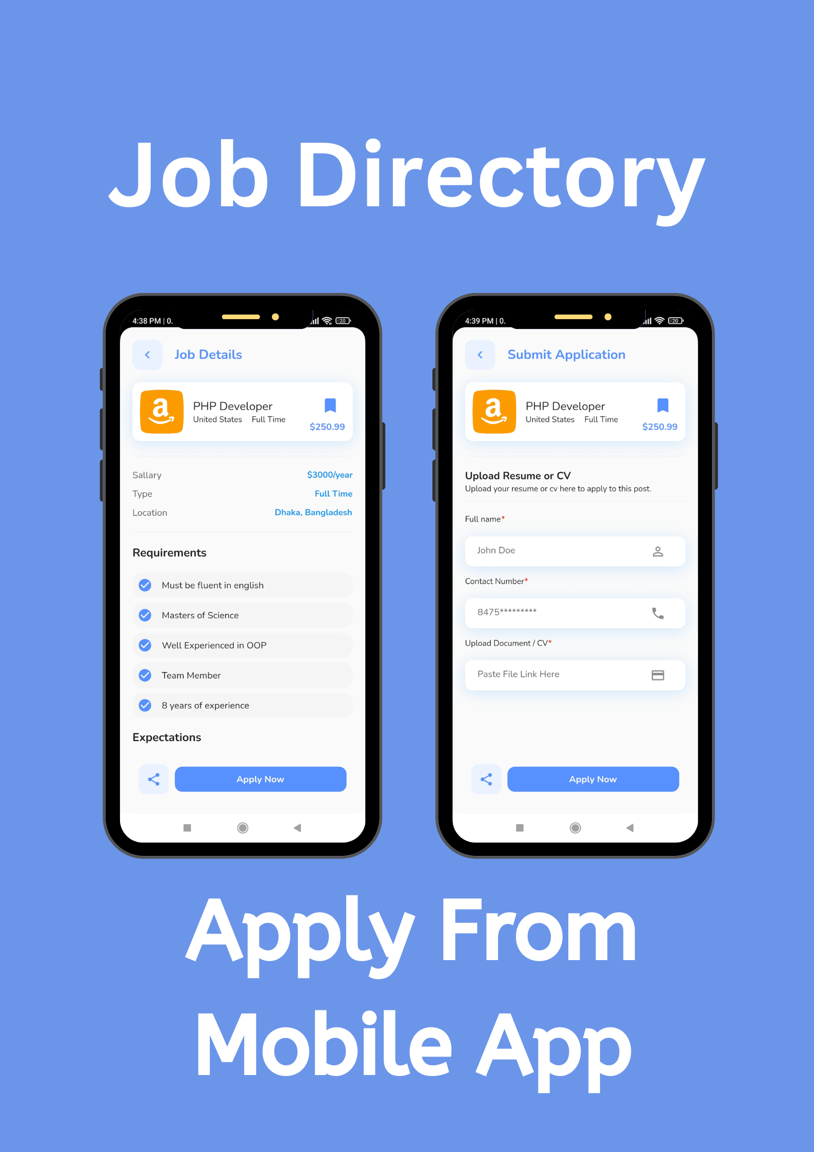 Job Directory Flutter Mobile App UI Element Template - 4