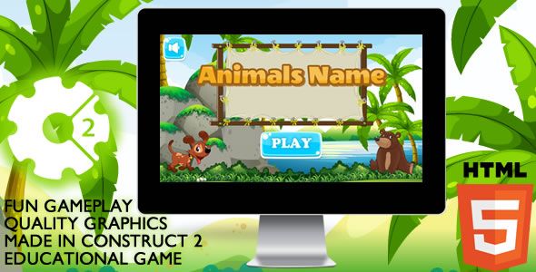 Animals Name Educational - CodeCanyon Item for Sale