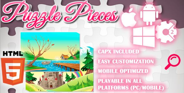 Puzzle Pieces - HTML5 Game (Capx) - CodeCanyon Item for Sale