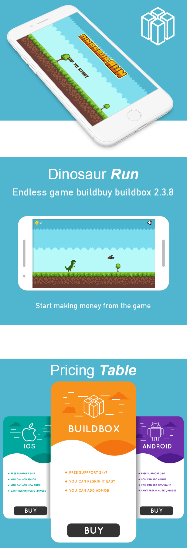 DINOSAUR RUN WITH ADMOB - ANDROID STUDIO - 2