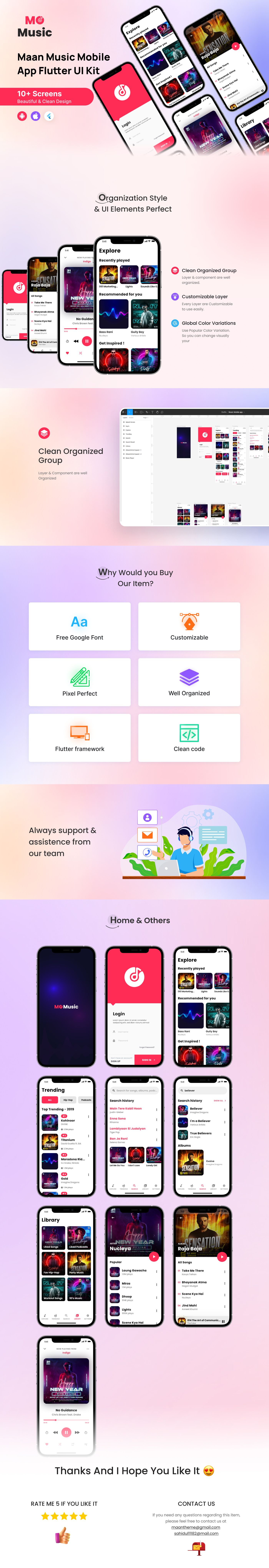 Mo Music- Flutter UI Kit - 2