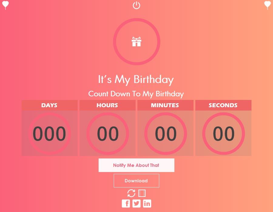 Happy Birthday Countdown VB.Net - 2
