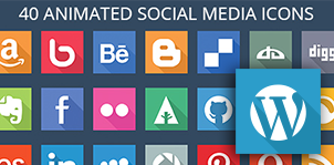 40 Animated SVG Social Media Icons for WordPress