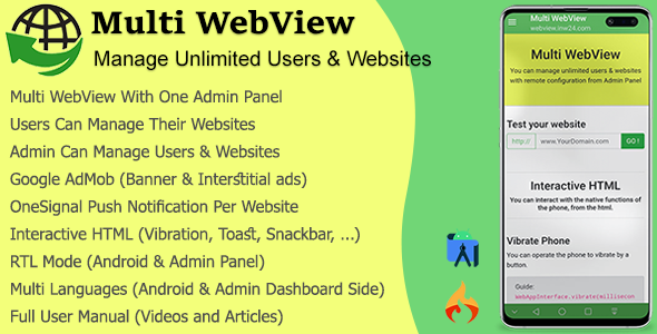 Multi WebView + Admin Panel
