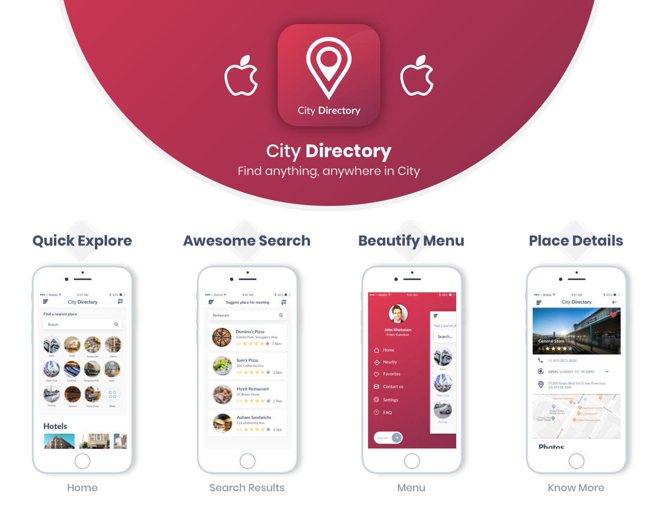 City Directory iOS Native App Source Code Free 2018