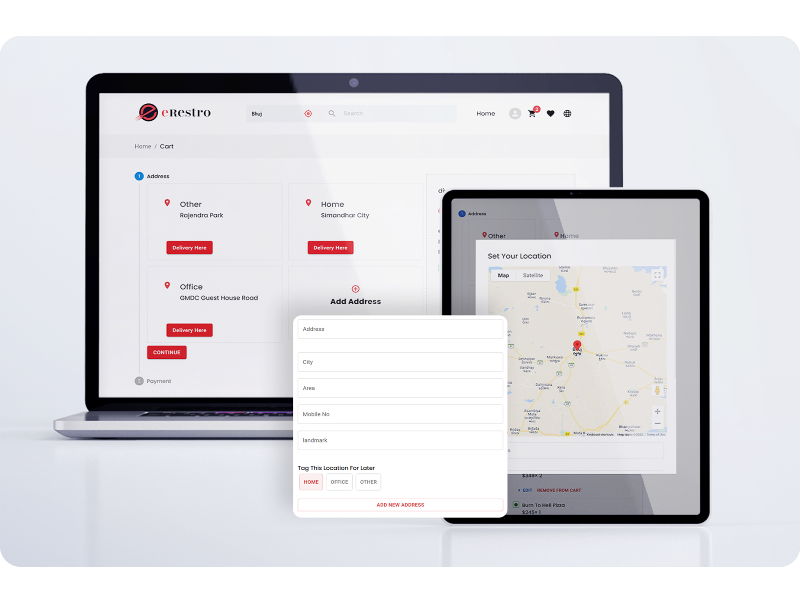 eRestro Web - Multiple Addresses