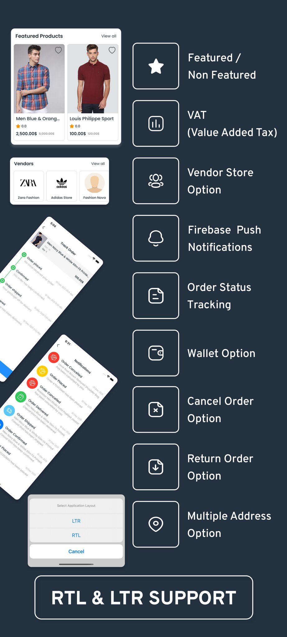 eCommerce - Multi vendor ecommerce Flutter App with Admin panel - 20