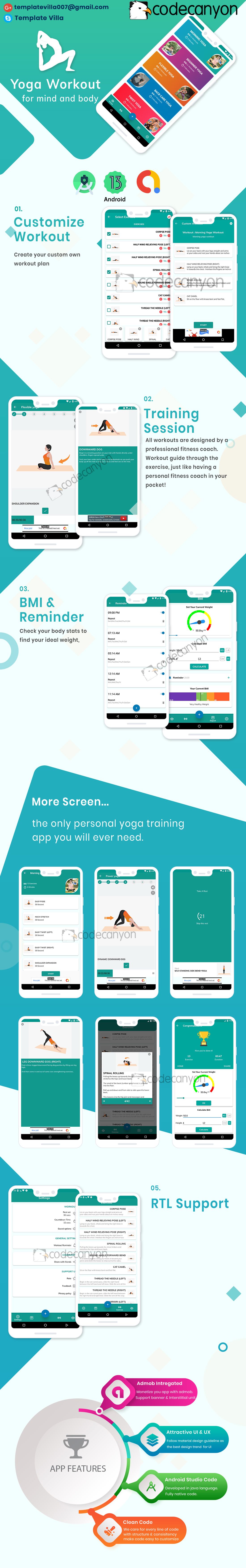 Yoga Workout with admob ready to publish Template - 8