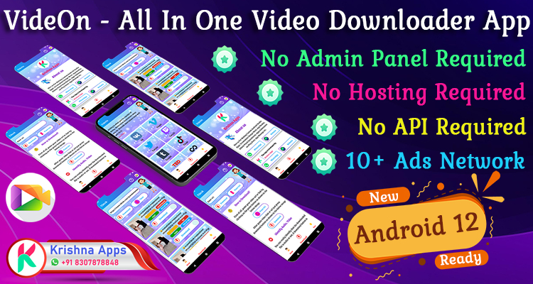 VideOn – All In One Social Media Video Downloader Android App