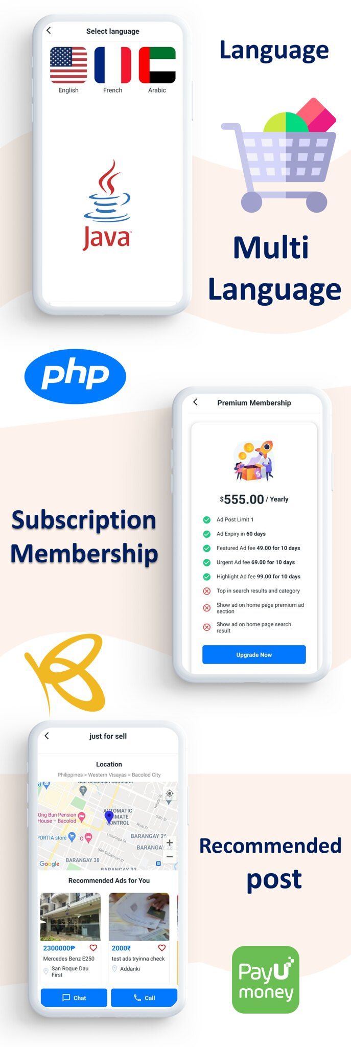 Metro Android Classified App | Buy, sell | Payment Gateways | Membership Plan | Admin Panel - 7