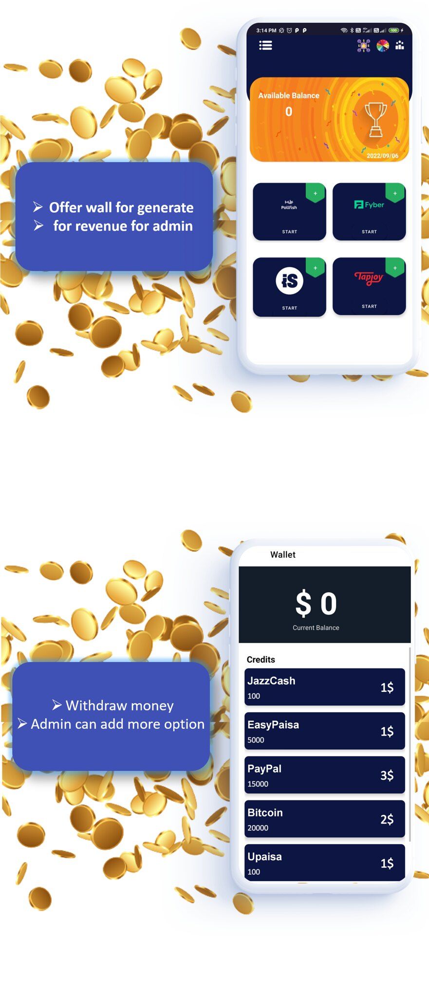 Reward Earning - Earning App Reward Lucky Wheel Tic-Tac Multiple Ads Integration with Admin Panel - 8