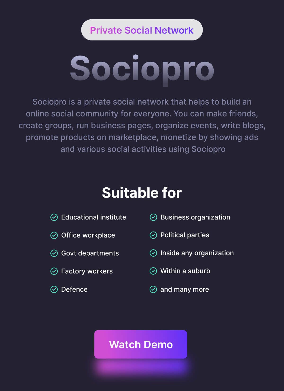 Sociopro - The Ultimate Private Social Network - 3