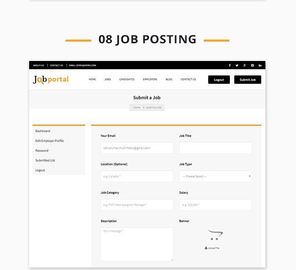 Job Portal Script login