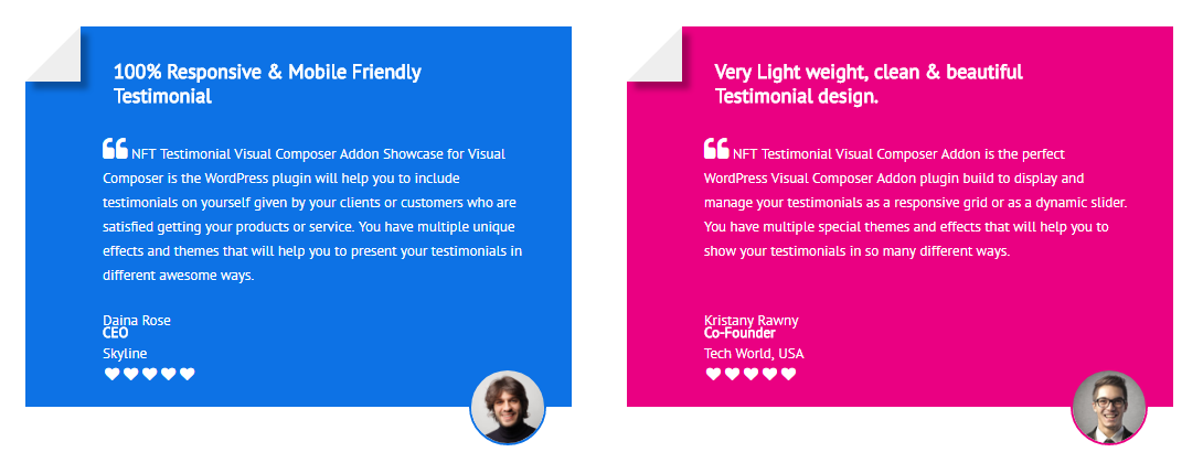Testimonials Showcase for Visual Composer add on - 8