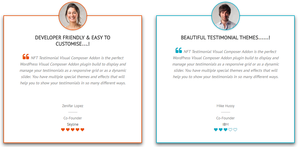 Testimonials Showcase for Visual Composer add on - 7