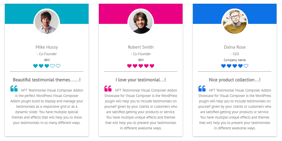 Testimonials Showcase for Visual Composer add on - 9