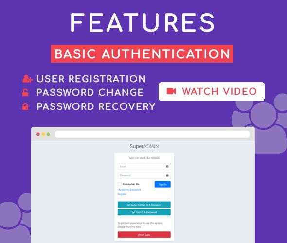 basic authentication super admin user management system