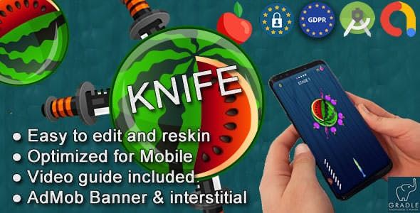 Knife Watermelon (Admob + GDPR + Android Studio) - 11