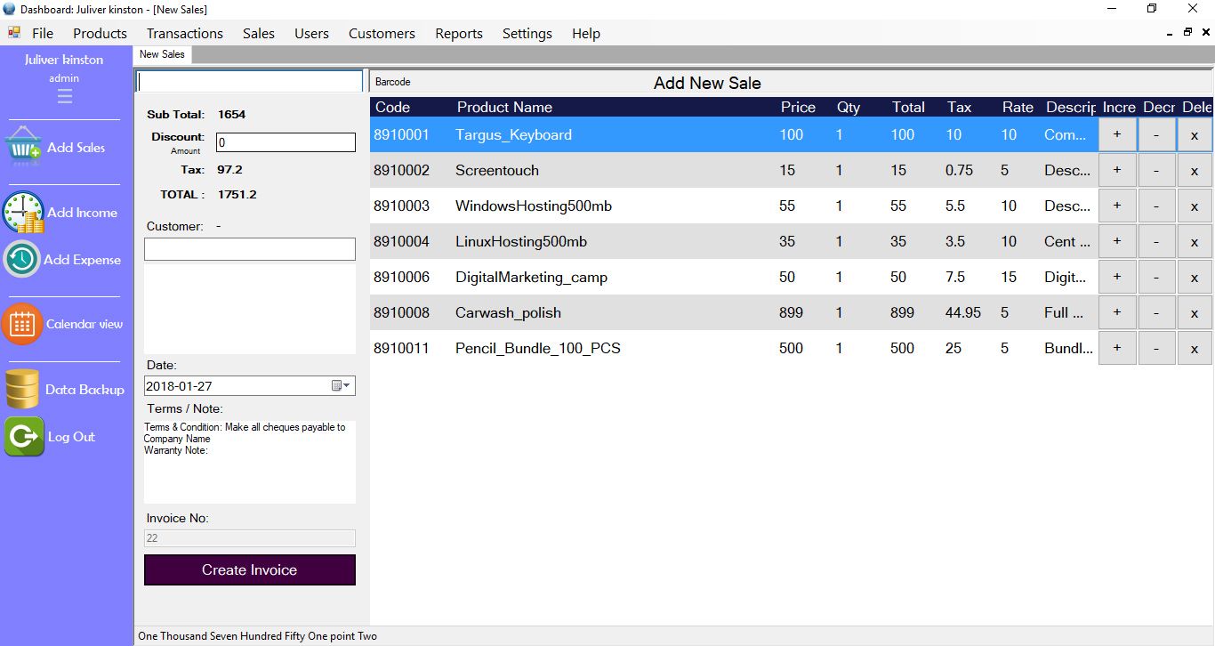 Accounting and Billing Invoice Software - 3