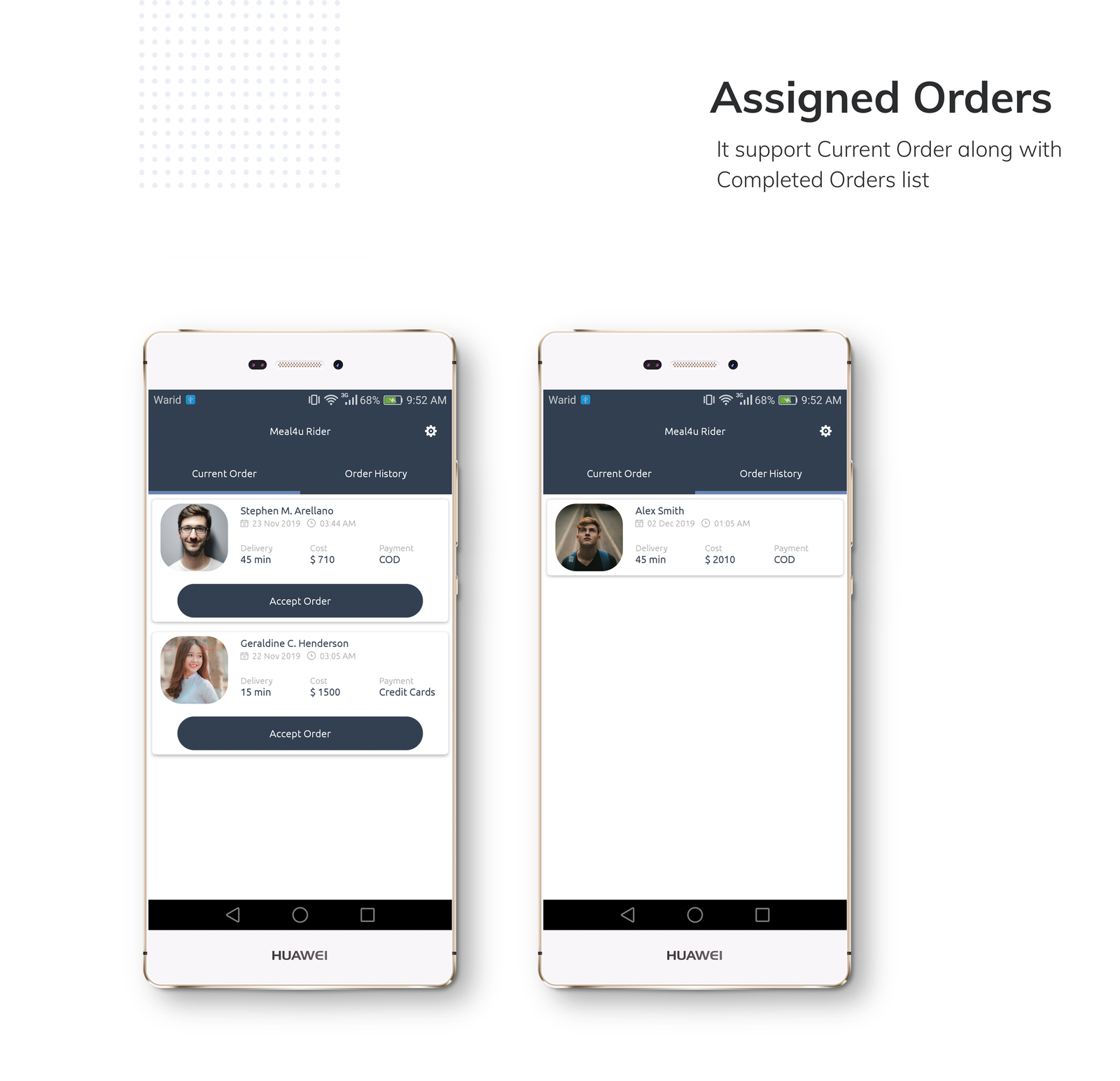 Restaurant Delivery Boy Rider App with Navigation - 4