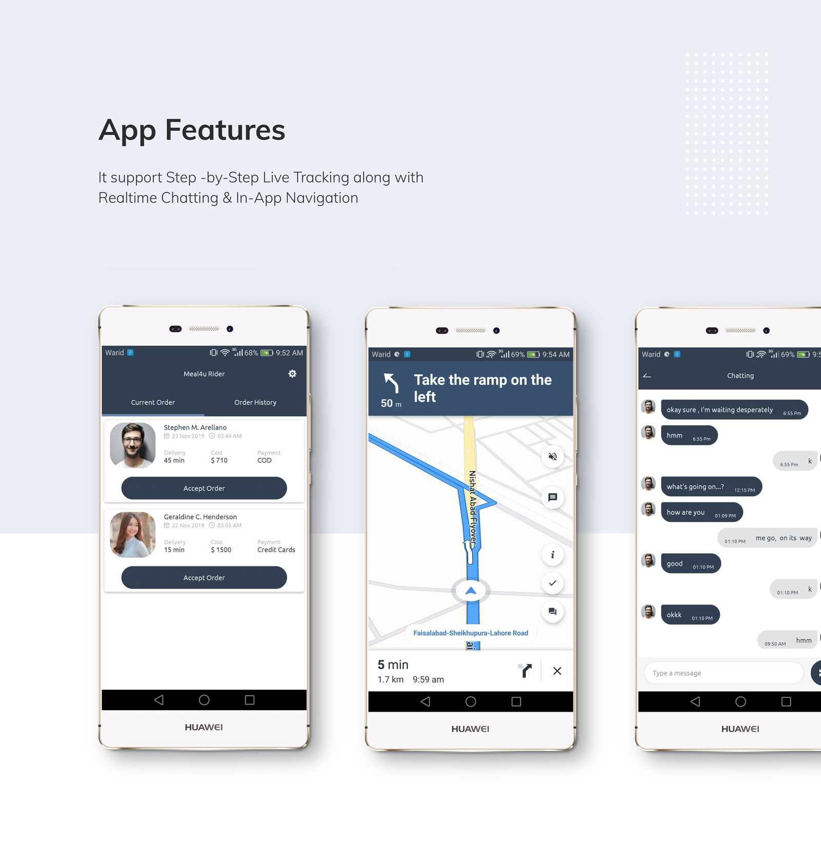 Restaurant Delivery Boy Rider App with Navigation - 3