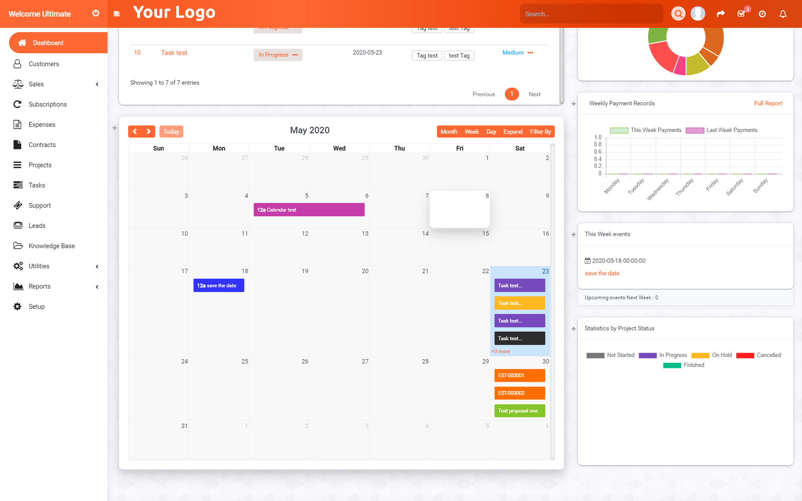 Ultimate Orange Theme for Perfex CRM