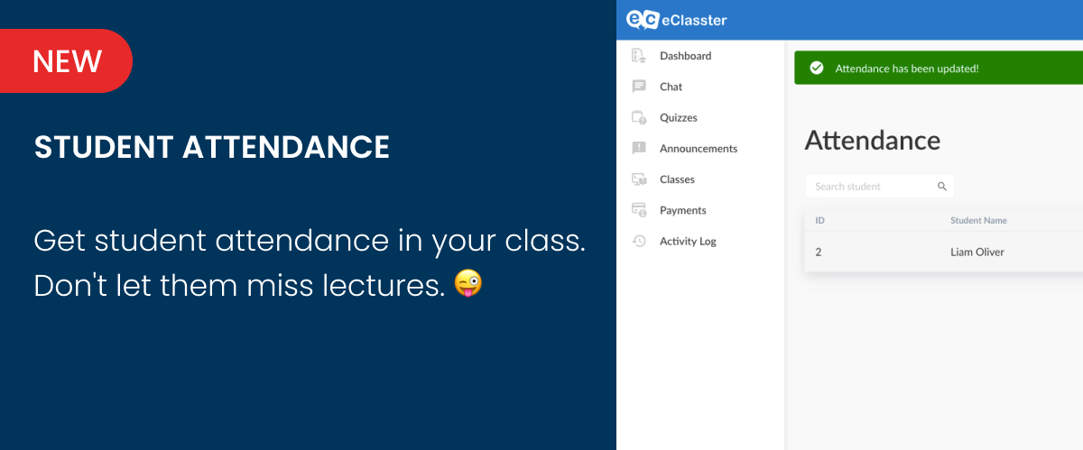 eClasster - Online Class Management System - 5