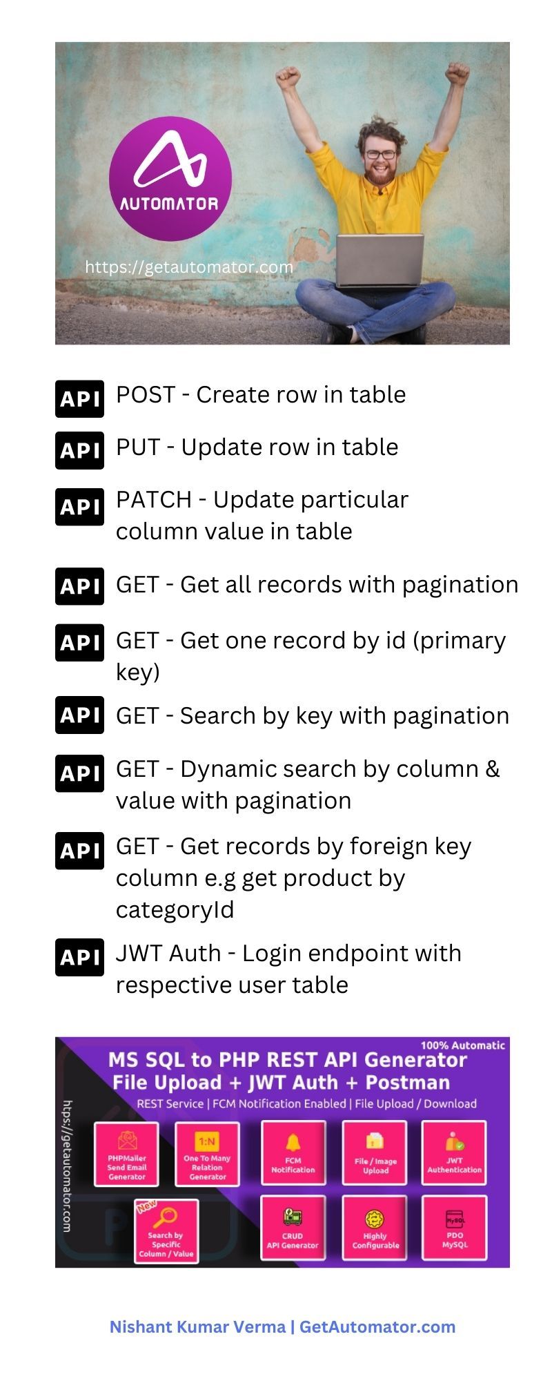 PHP REST API Generator From MS SQL Database