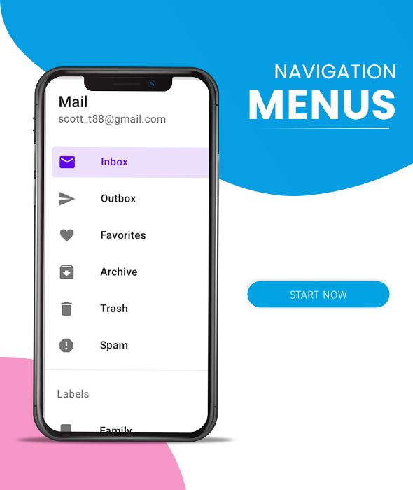 Navigation menu for webview android app