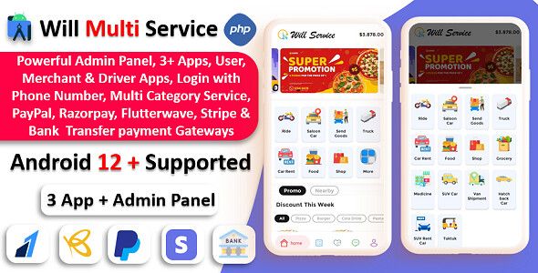 Duet Service App | On Demand Service | Service At Home | Service | Payment Gateways with Admin Panel - 14