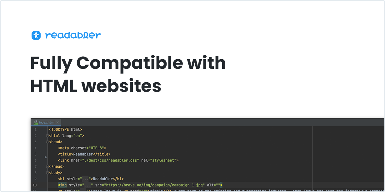 Fully Compatible with HTML websites