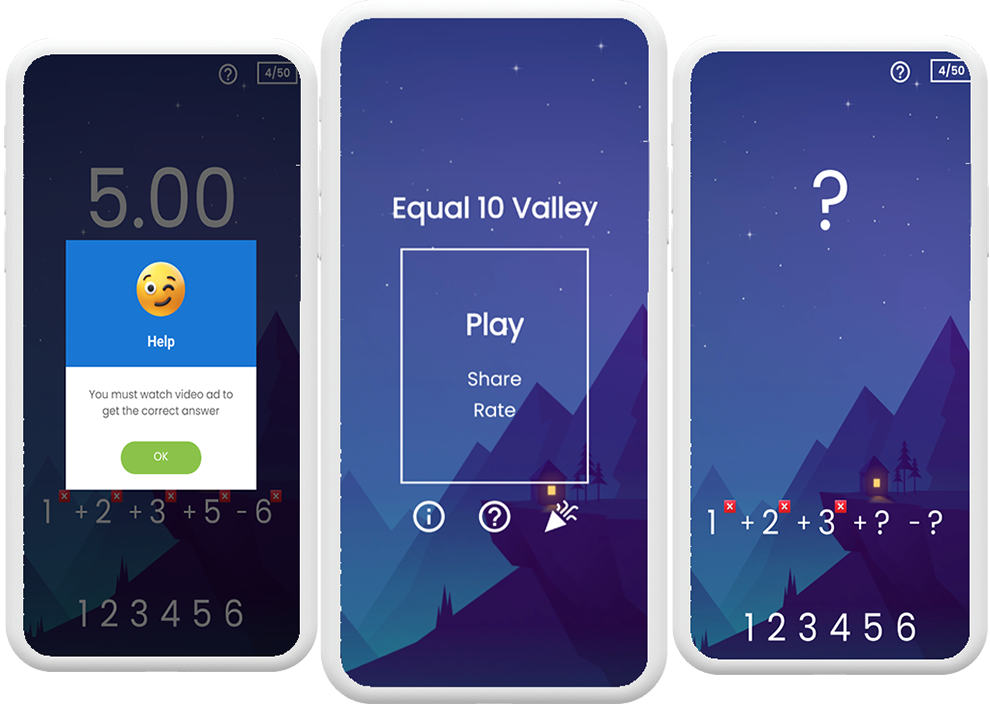 Equal 10 Valley Math Game Source Code with Admob - 1