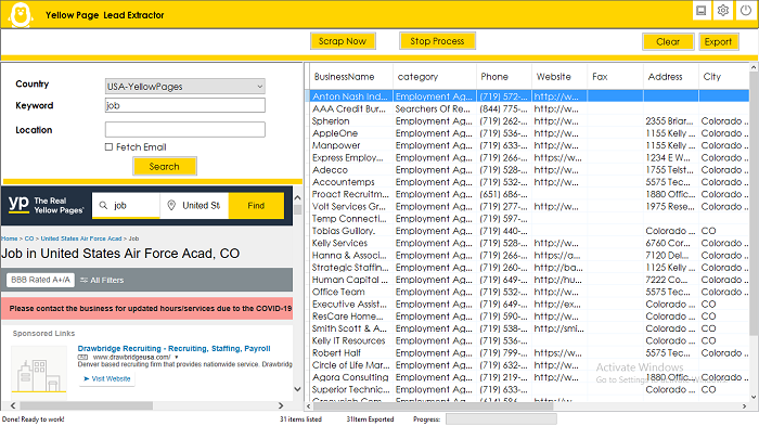 Yellow Page Scraper and Extractor - 1