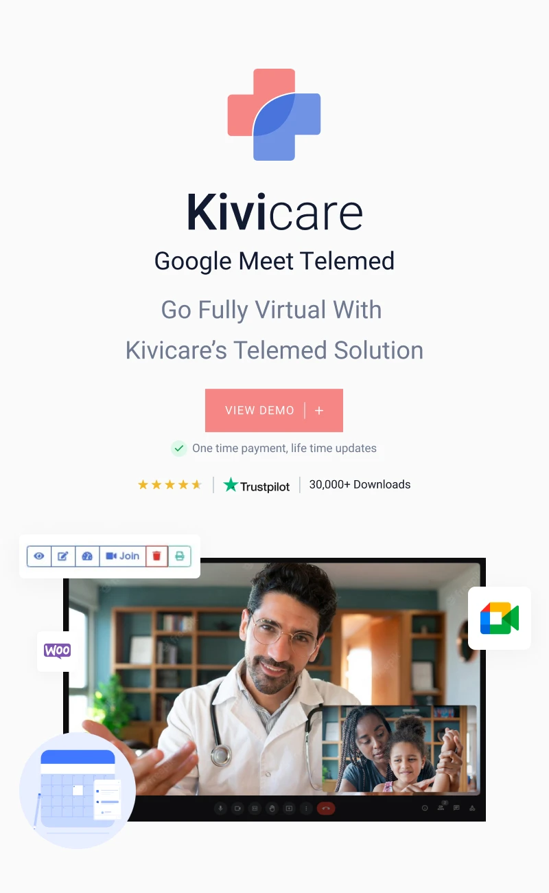 KiviCare - Google Meet Telemed And WooCommerce Payment Gateway (Add-on) - 6