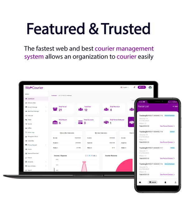 We Courier - Courier and logistics management CMS with Merchant,Delivery app - 7