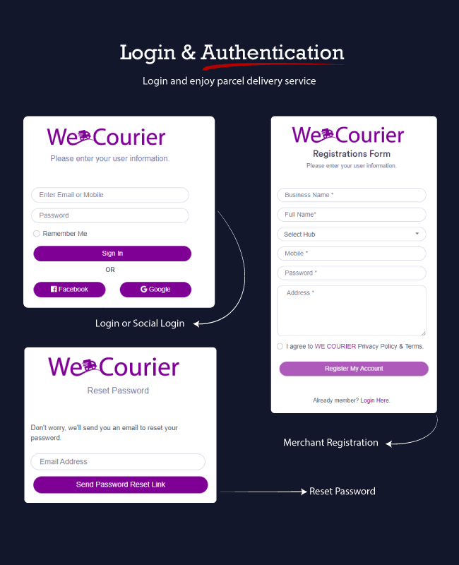 We Courier - Courier and logistics management CMS with Merchant,Delivery app - 12