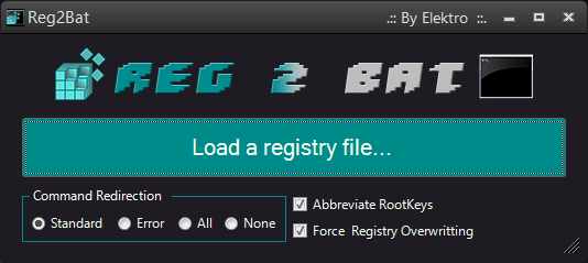 Reg2Bat - Convert registry files (.reg) to Batch (.bat) - 3