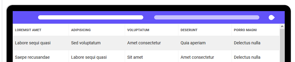 Table Fluid - mobile slider for table with lot of styles - pure css / less / sass - 3