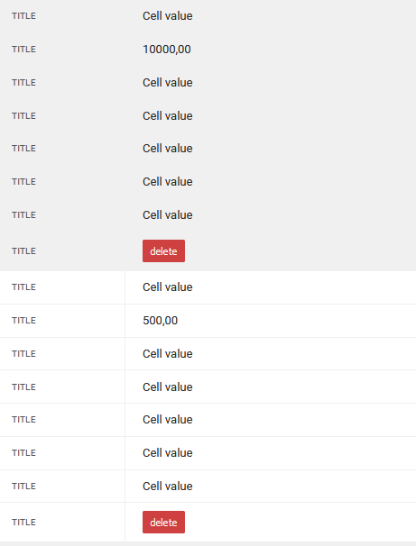 Table Fluid - mobile slider for table with lot of styles - pure css / less / sass - 8